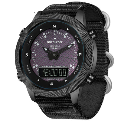 Outdoor Sports Waterproof Dual Display Light Kinetic Energy Stopwatch