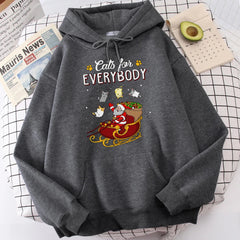 Cats For Everybody Funny Ugly Christmas Hoodie Wome