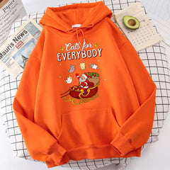 Cats For Everybody Funny Ugly Christmas Hoodie Wome